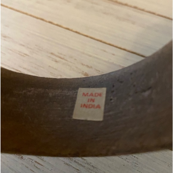 Vintage Carved Wooden Motif Bracelet Made in India Boho - Picture 3 of 8